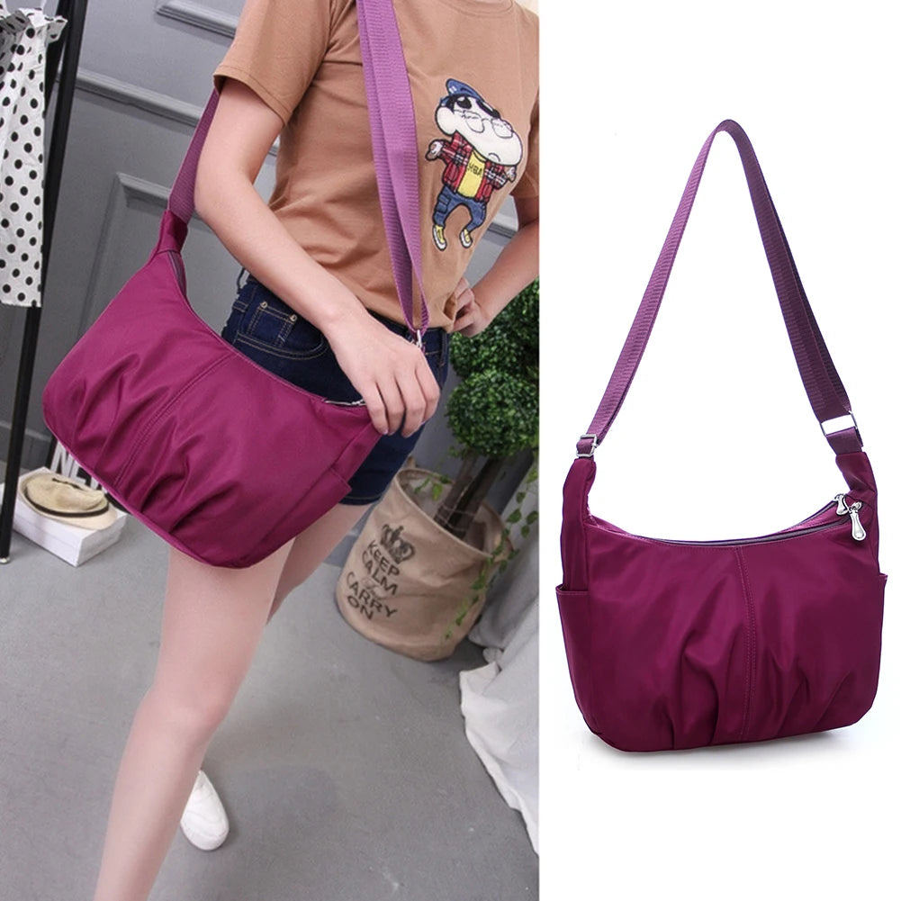 Casual Women's Nylon Waterproof Sling Shoulder Bag Large Capacity Crossbody Bag