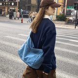 Casual Denim Shoulder Bag for Women Canvas Messenger Bag