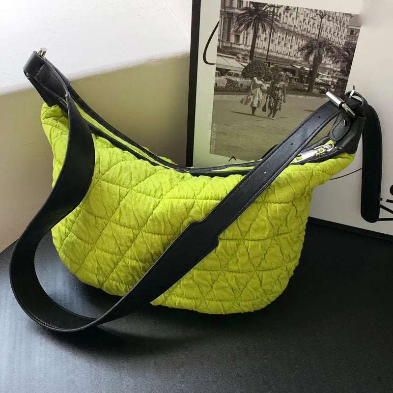 Casual Nylon Tote Bag for Women Zipper Handbag