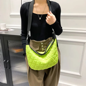 Casual Nylon Tote Bag for Women Zipper Handbag