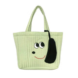 Casual Women's Tote Shoulder Bag Retro Animal Cotton Bags for Women