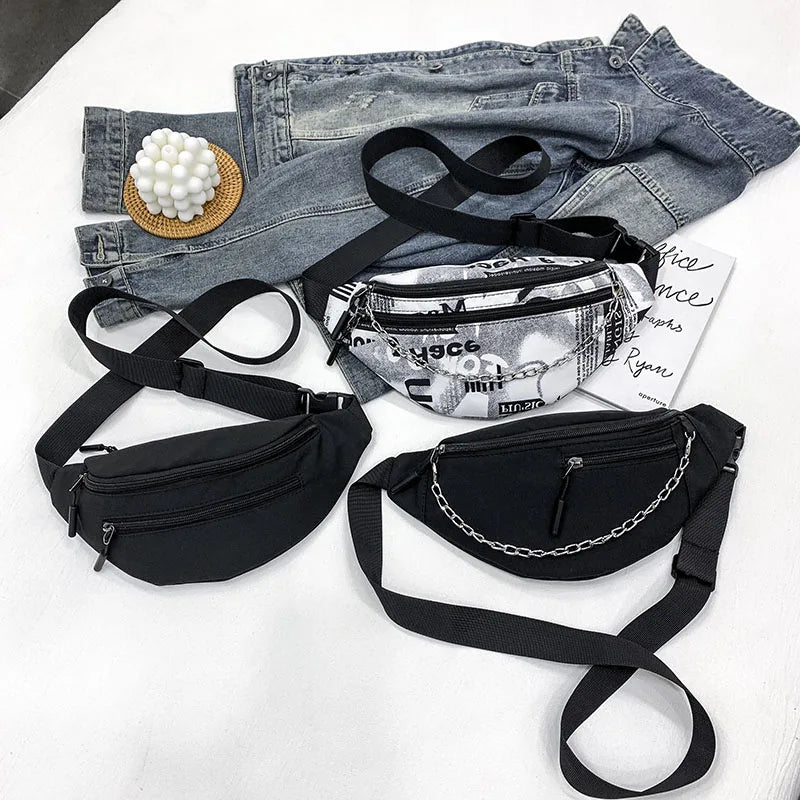 Casual Women's Waist Bag Nylon Waterproof Fanny Pack
