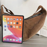 Casual Canvas Shoulder Bag Large Capacity Dumpling Bag