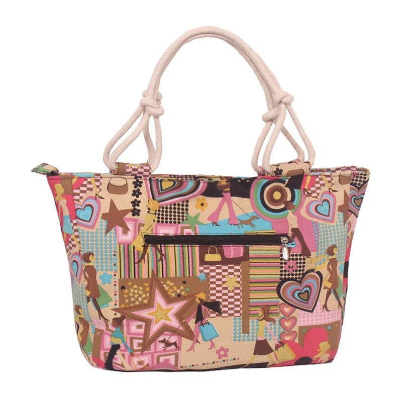 Casual Canvas Bag Women Shoulder Bag Large Tote Bag 01-SB