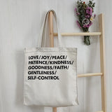 Canvas Shoulder Bag Large Capacity Tote Bag Handbag Letter Printing