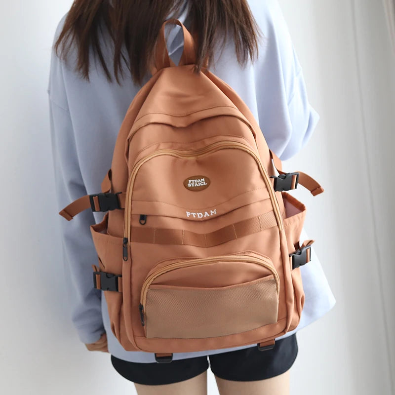 Casual Schoolbag Female Junior Backpack Male Backpack Female Shoulder College St