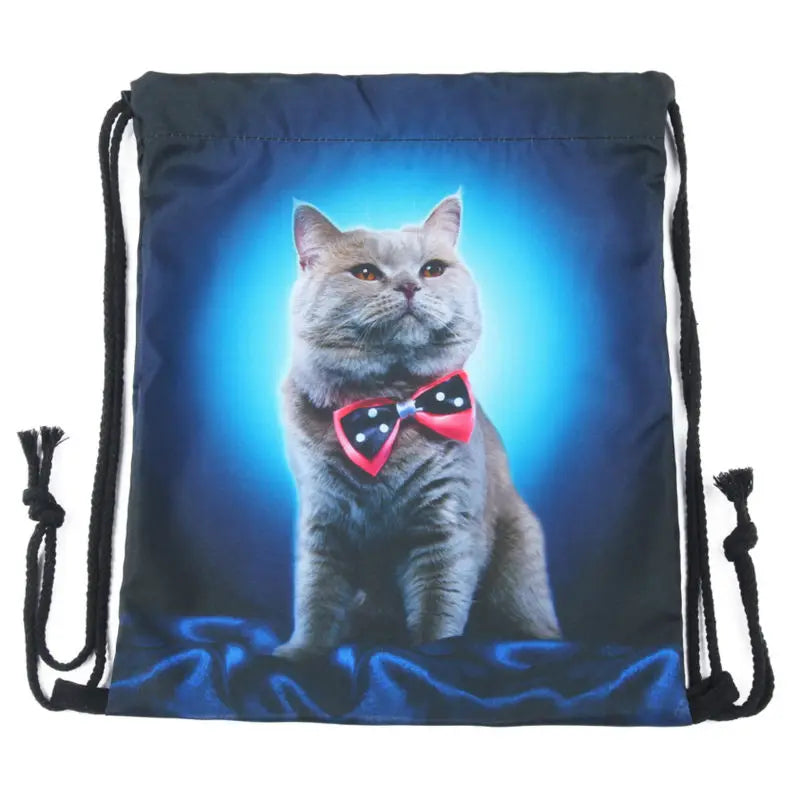 Cat Escape 3D Printing Drawstring Bag