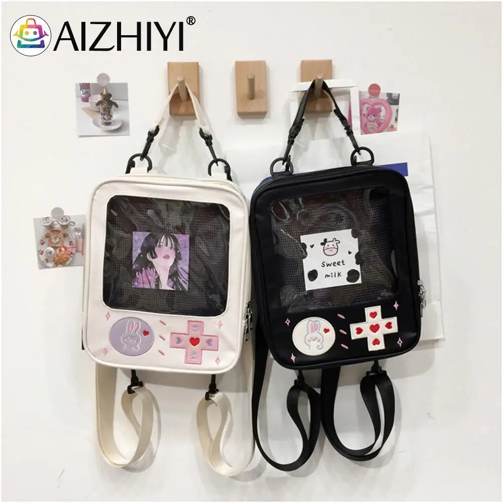 Causal Girl Backpack Transparent Hit Knapsacks Travel Student School Bags