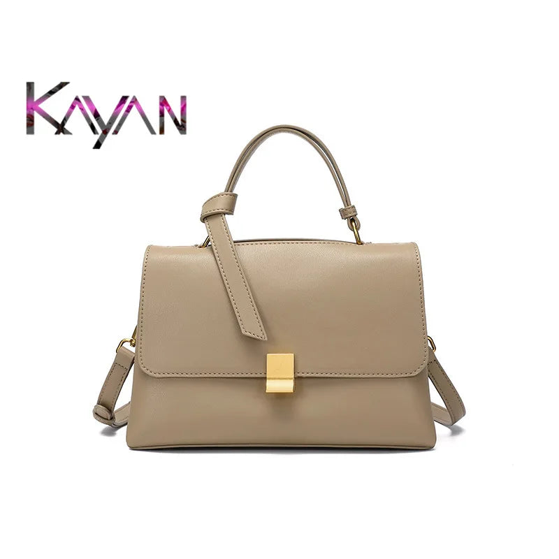 Solid Flap Saddle Bag Large Capacity Women Shoulder Bag