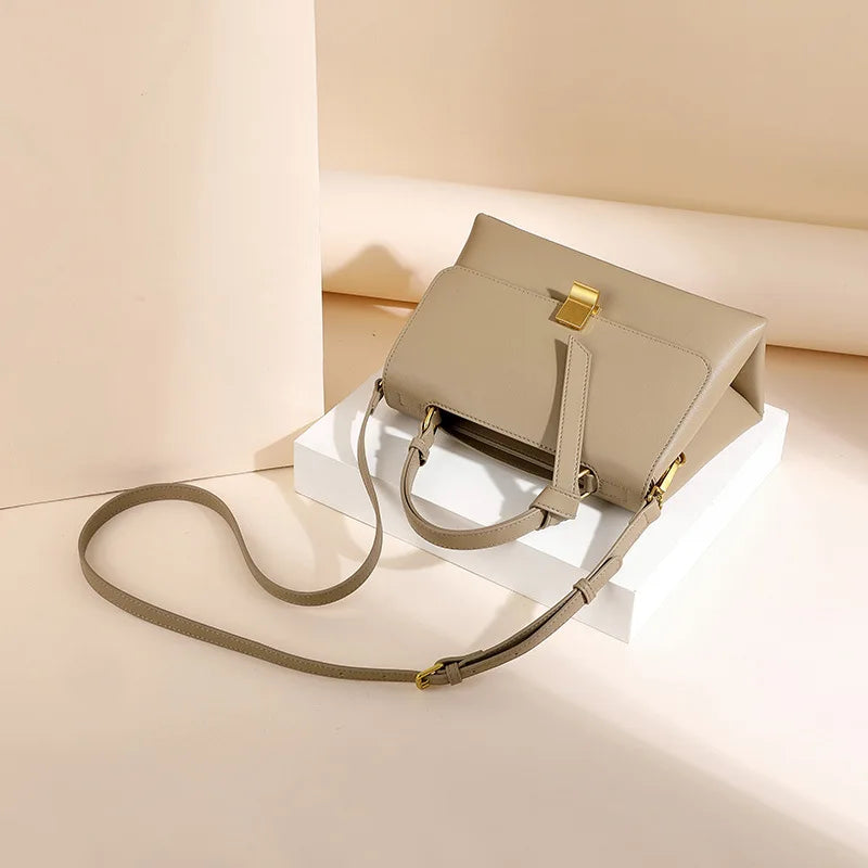 Solid Flap Saddle Bag Large Capacity Women Shoulder Bag