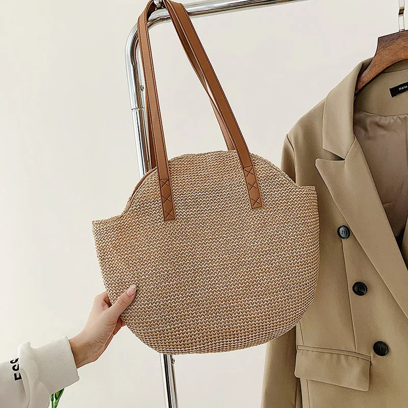 Celebrity Bags Women's Spring Retro Straw Woven Shoulder Bag