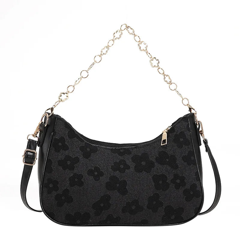 Celebrity Retro Textured Women's Messenger Bag Chain Shoulder Bag