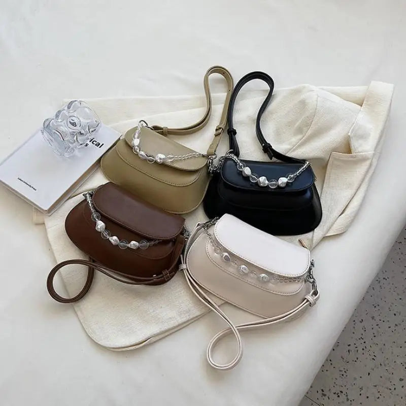 Chain Pattern Shoulder Women's Bag Pu Leather Crossbody Bags