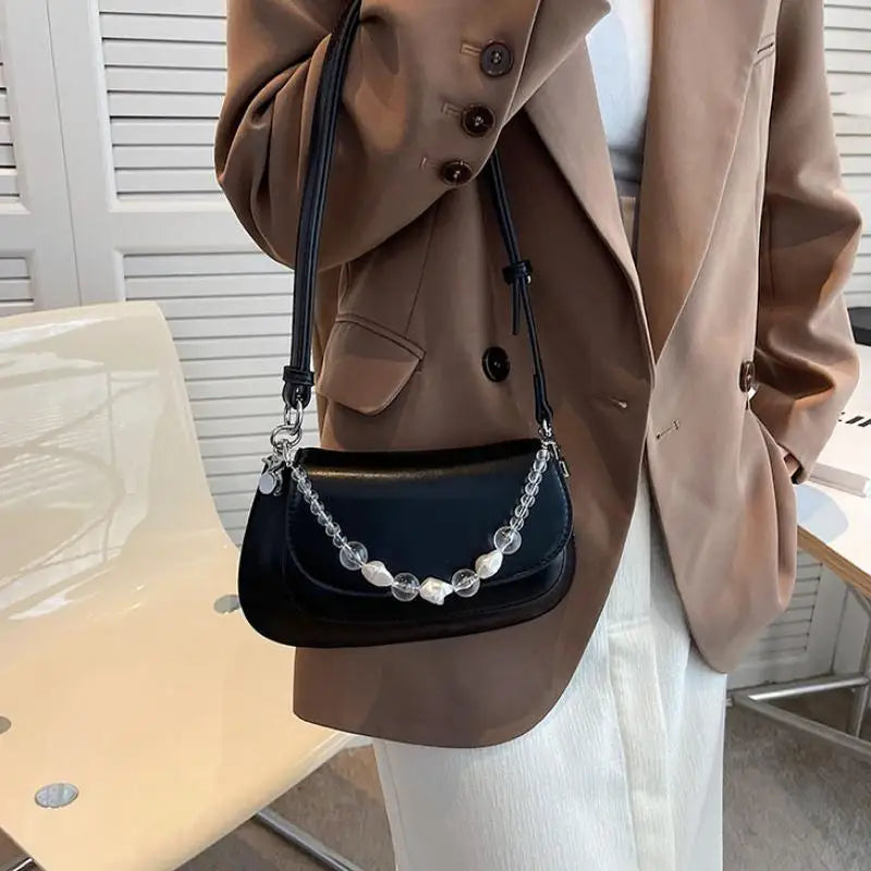Chain Pattern Shoulder Women's Bag Pu Leather Crossbody Bags