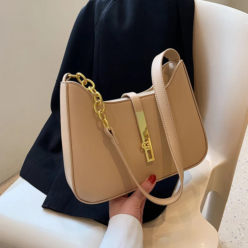 Chain Pattern Women Shoulder Bag Small Flap Crossbody