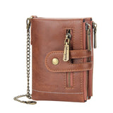 Men's RFID Blocking Chain Wallet Bifold Leather