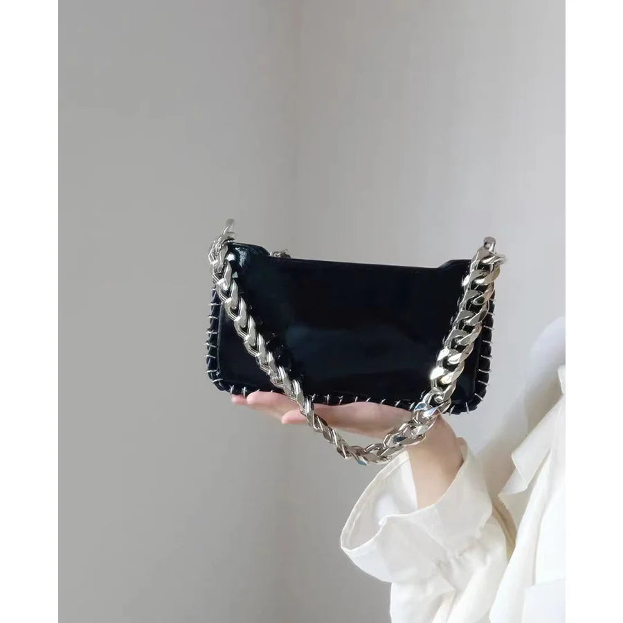 Small Shoulder Messenger Bag with Chain Strap for Women