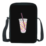 Charli Damelio Mini Messenger Bag with Drink Print