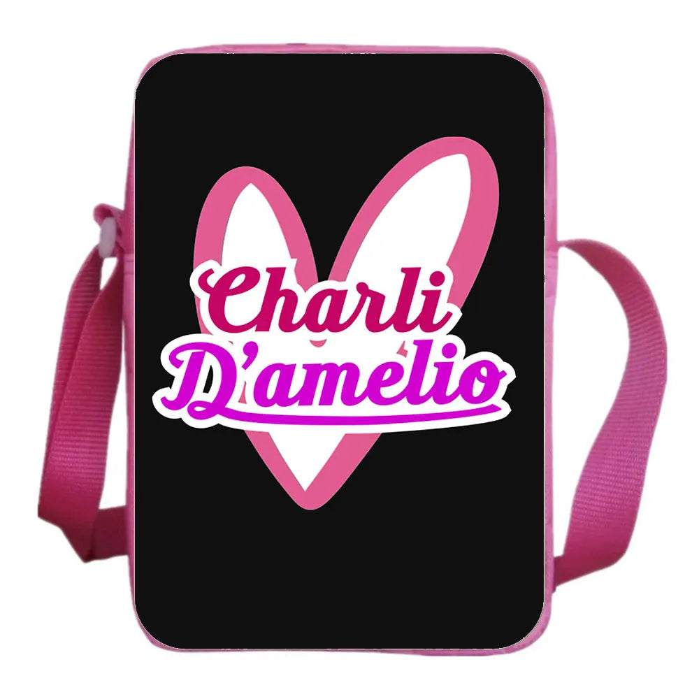 Charli Damelio Messenger Bag Unisex Cartoon Crossbody Shoulder Bags