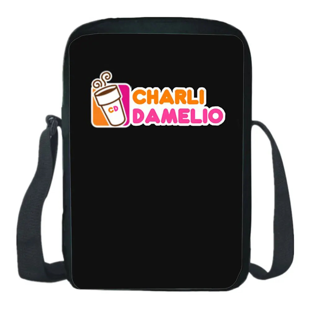 Charli Damelio Messenger Bag Unisex Cartoon Crossbody Shoulder Bags