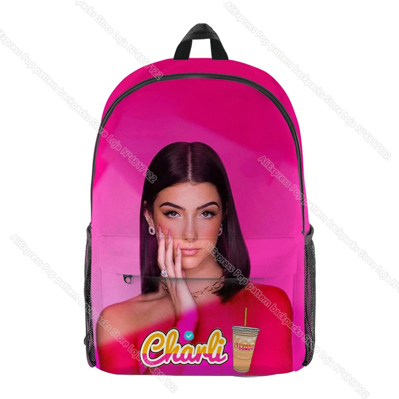 Charli Damelio 3D Waterproof Backpack - Back to School Bags