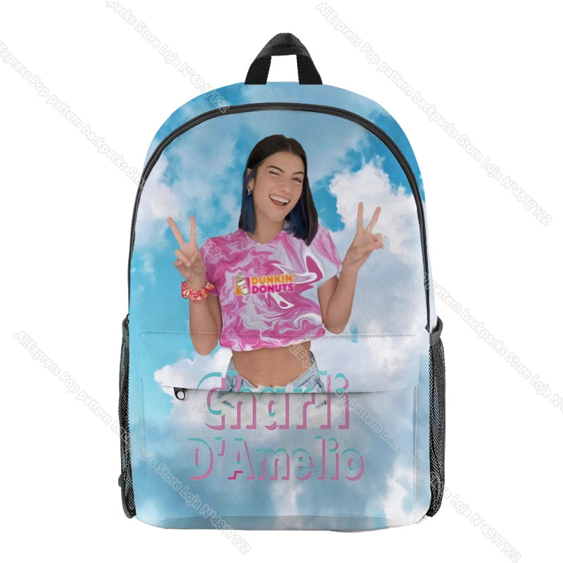 Charli Damelio 3D Waterproof Backpack - Back to School Bags
