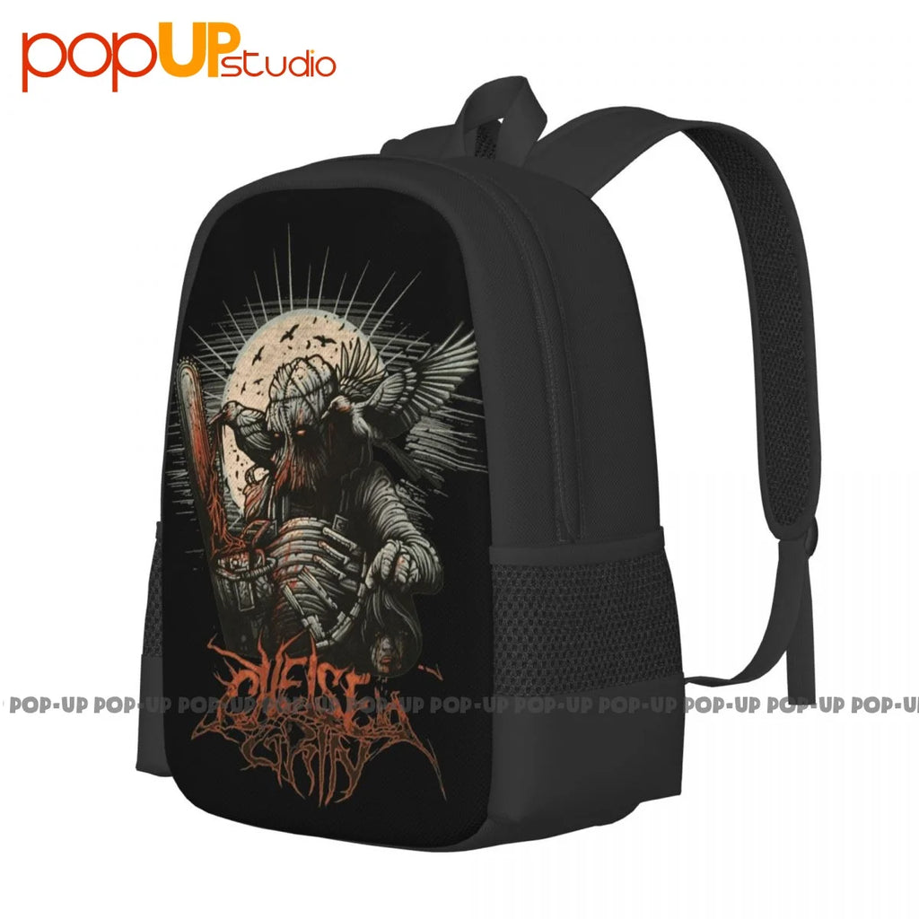 Chelsea Grin Graphic Band Backpack Multicolored Large Capacity