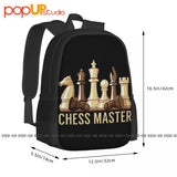 Chess Master Funny Board Game Backpack Large Capacity Gym Beach Bag