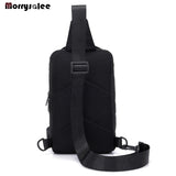 Men's Messenger Bag USB Charging Shoulder Bag Sports Large capacity Anti-theft C