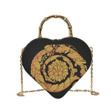 Heart Shape Party Clutch Evening Bag Purses Chain Shoulder Bag