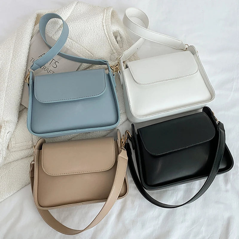 Women's PU Leather Flap Shoulder Bag Handbag Clutch