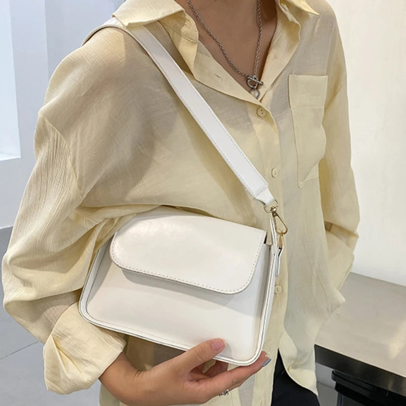 Small Flap Shoulder Bags For Women Pu Leather Handbag Clutch