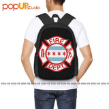 Chicago Fire Dept W Flag Backpack 3D Printing School Sport Bag