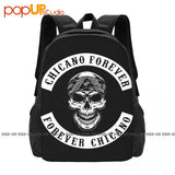 Chicano Skull Bandana Biker Backpack School Beach Bag