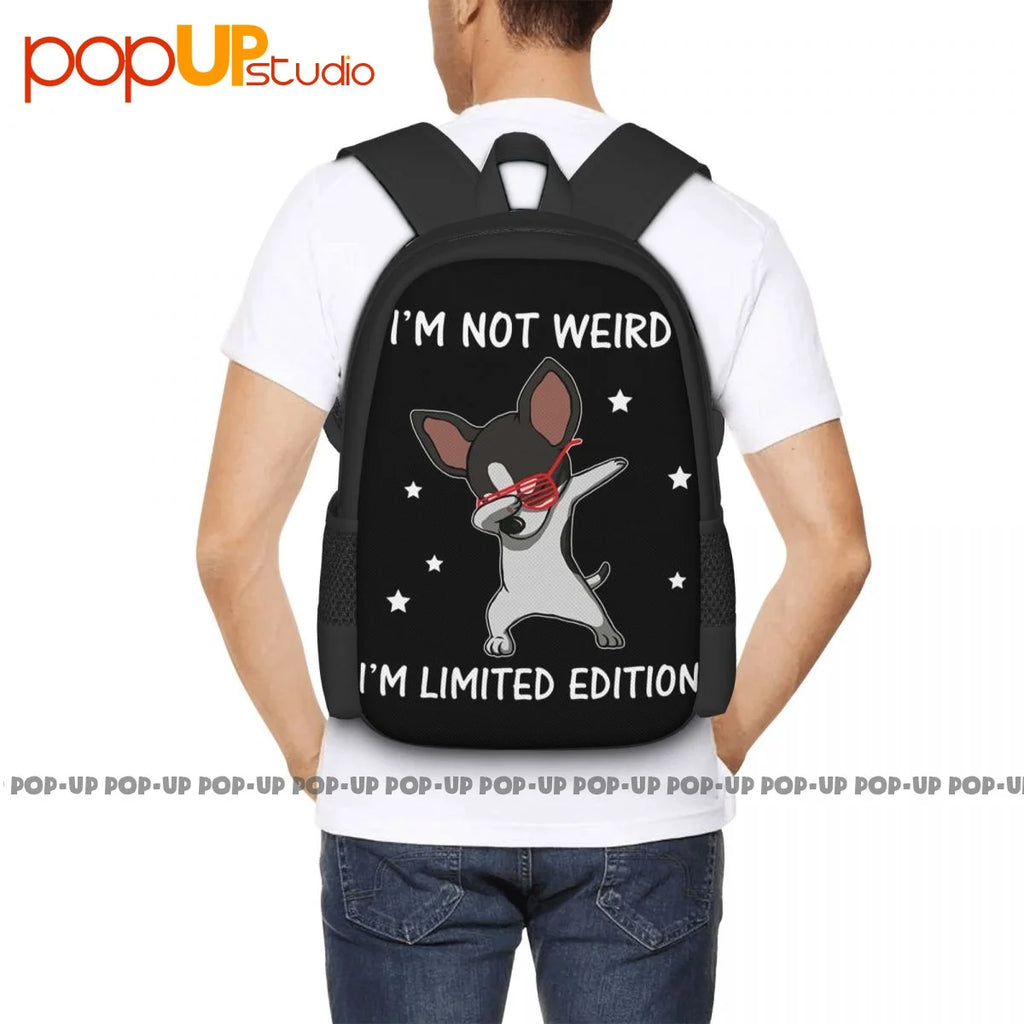 Chihuahua Not Weird I'M Editions Backpack Large Capacity Art Print Bags