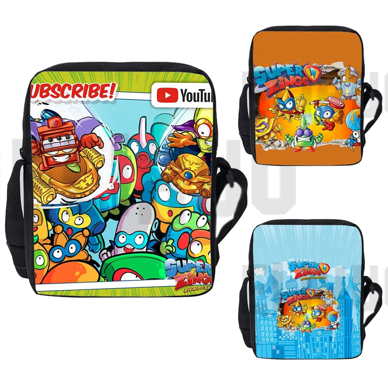 Child Game Zings Shoulder Bags Students Superzings Mini Bookbag Anime Teens Stat