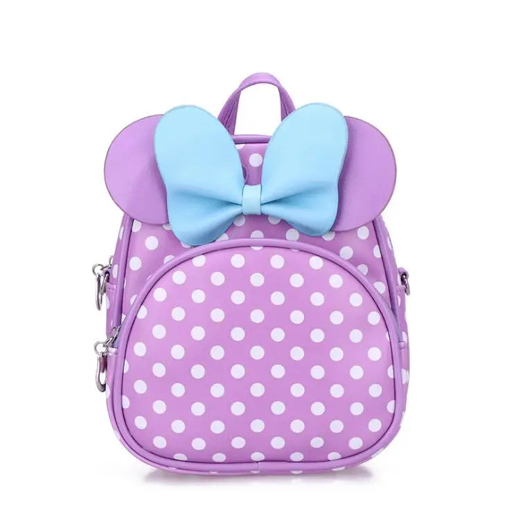 Cute Cartoon Bow Tie Girl's School Backpack