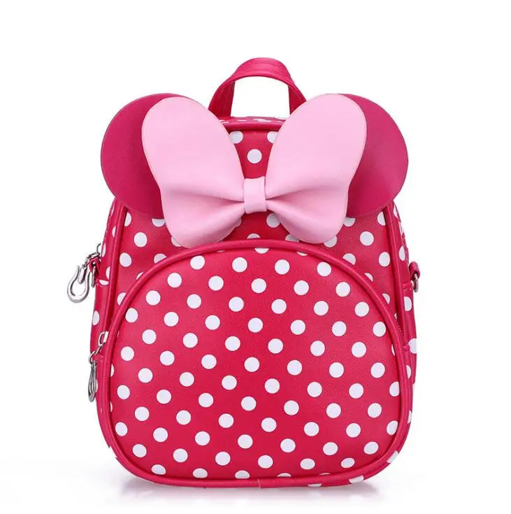 Cute Cartoon Bow Tie Girl's School Backpack