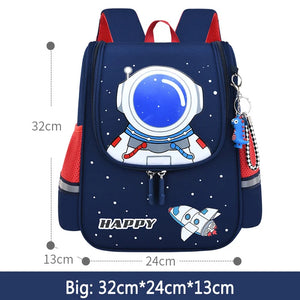 Children Cartoon Backpack Astronaut Printing School Bag Kids Lightweight Bookbag