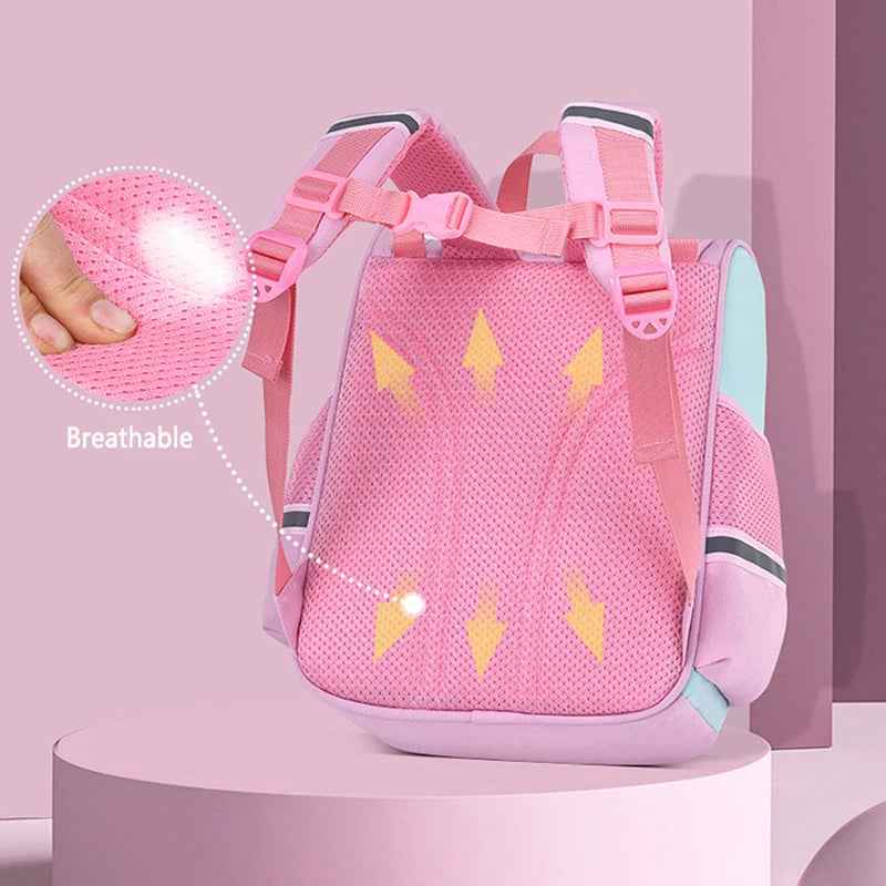Children Cartoon Backpack Astronaut Printing School Bag Kids Lightweight Bookbag