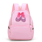 Girls Sequin Bow Latin Ballet Dance Bag School Backpack