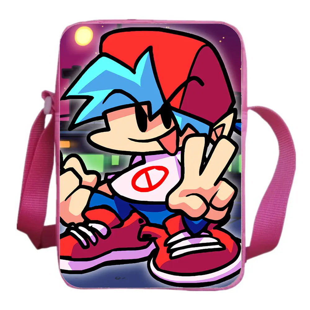 Kids FNF Shoulder Bag Cartoon Messenger Student Anime Crossbody