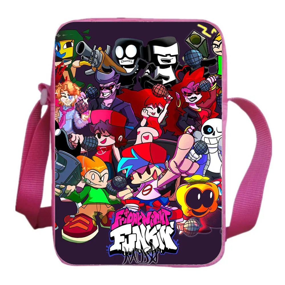 Kids FNF Shoulder Bag Cartoon Messenger Student Anime Crossbody