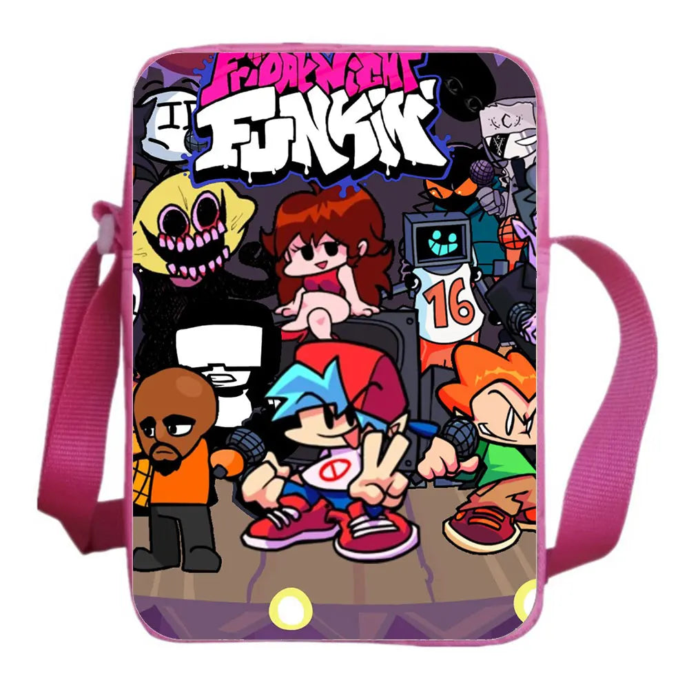 Kids FNF Shoulder Bag Anime Crossbody Satchel