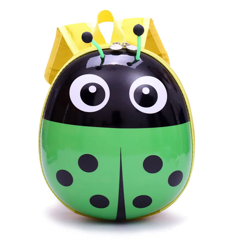 Kids Ladybug School Bag Cartoon Kindergarten Backpack Eggshell