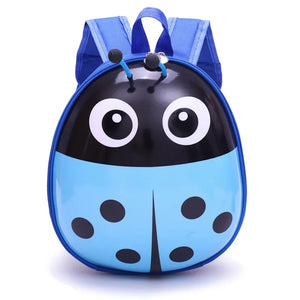 Kids Ladybug School Bag Cartoon Kindergarten Backpack Eggshell