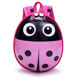 Kids Ladybug School Bag Cartoon Kindergarten Backpack Eggshell