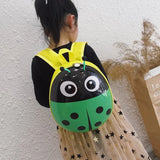 Kids Ladybug School Bag Cartoon Kindergarten Backpack Eggshell