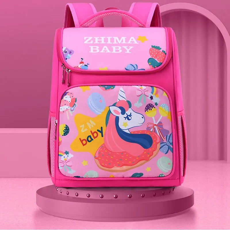 Kids Orthopedic School Backpack Zoo Story Printing Grades 1-3