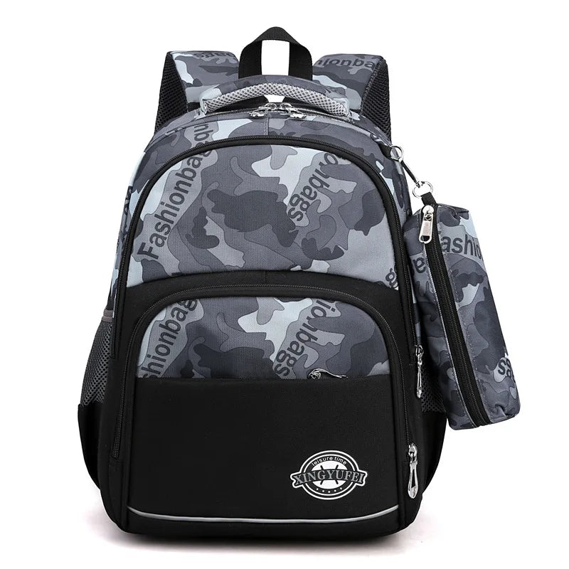 Boys Waterproof Camouflage Backpack for School